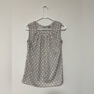Merona Light Gray Polka Dot Sleeveless Blouse